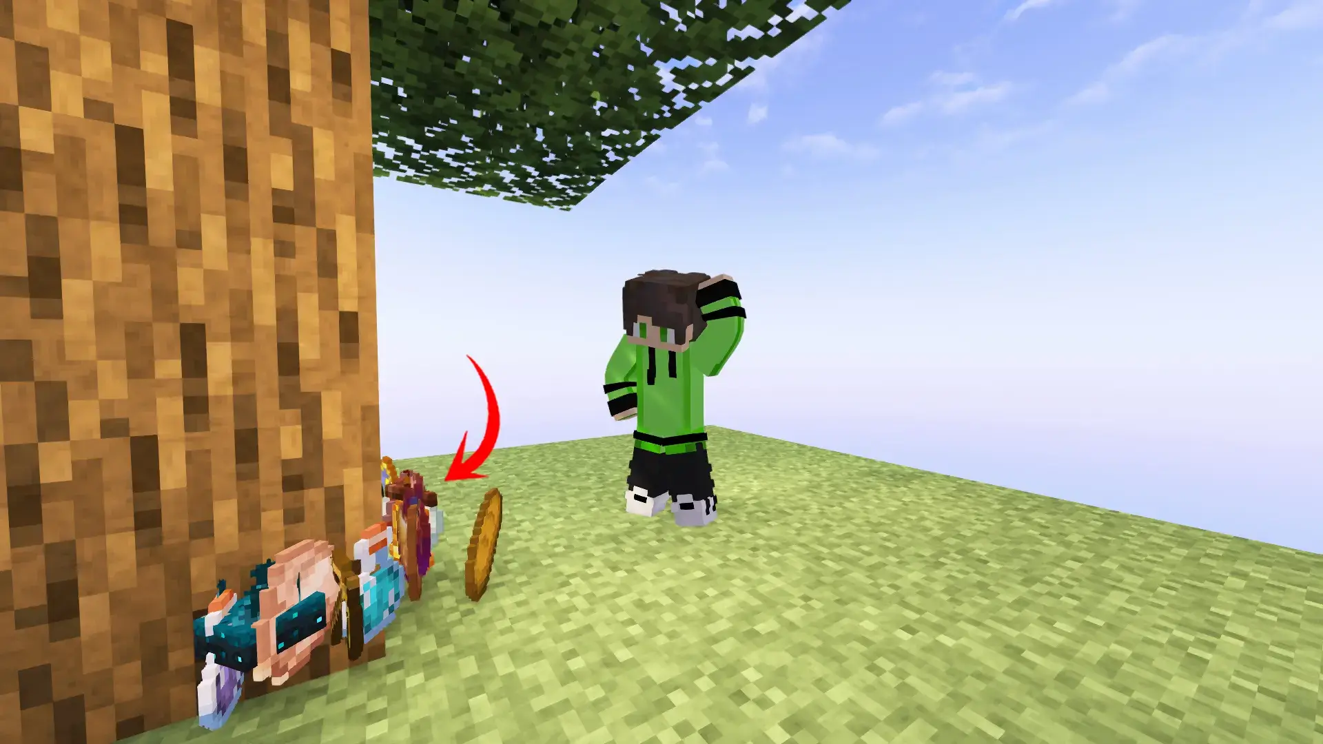 minecraft random item one block map screenshot