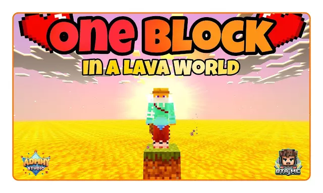 one block in a lava world map thumbnail