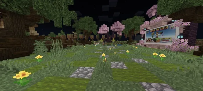 hardcore oneblock for minecraft pe map screenshot