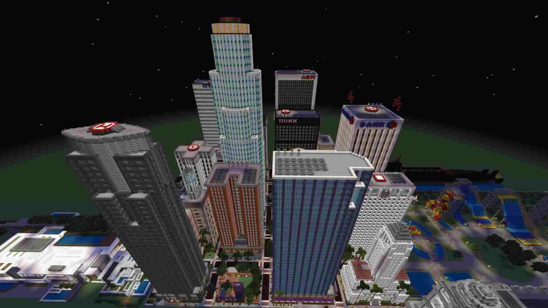 minecraft modern city map screenshot