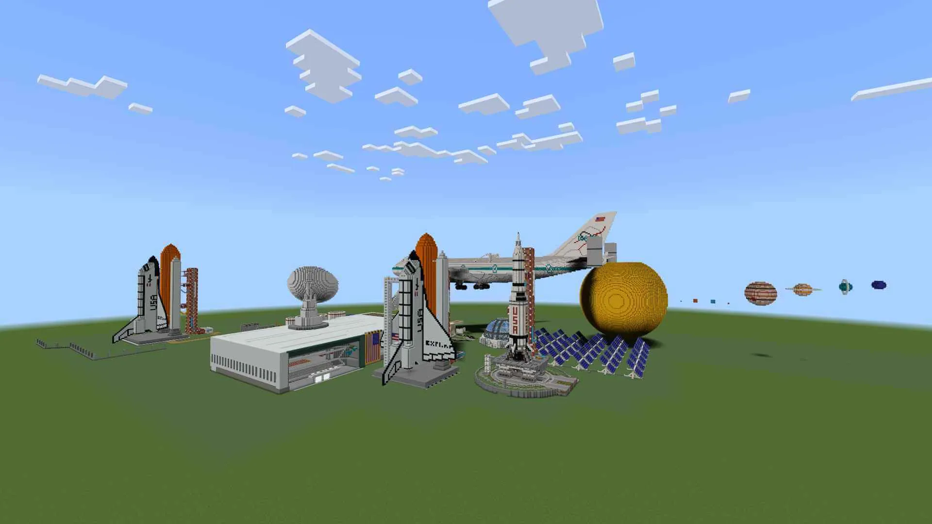 minecraft nasa solar system map screenshot