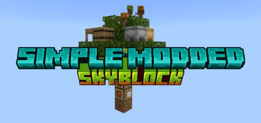 simple modded skyblock map thumbnail