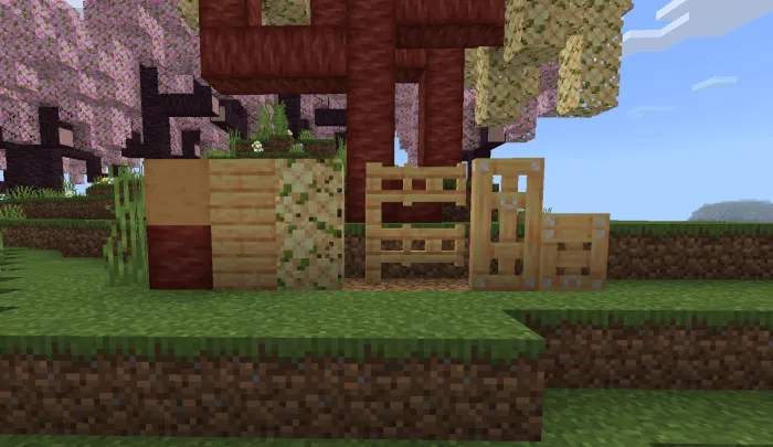 minecraft better cherry blossom biome addon screenshot