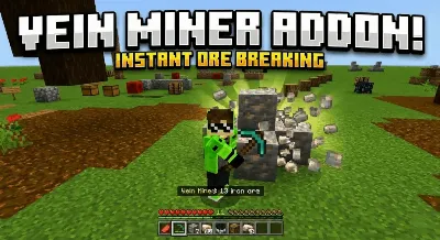 Vein Miner "Break a whole vein" Mod / Addon thumbnail