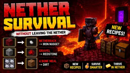Nether Survival - Without Leaving The Nether Map thumbnail