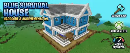 Blue Modern Survival House Map thumbnail