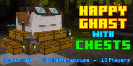 Happy Ghast with Chests [Mobile Warehouse] Addon thumbnail