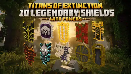 TITANS OF EXTINCTION 10 LEGENDARY SHIELDS WITH POWERS Addon thumbnail