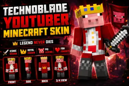 Technoblade Youtuber Skin thumbnail