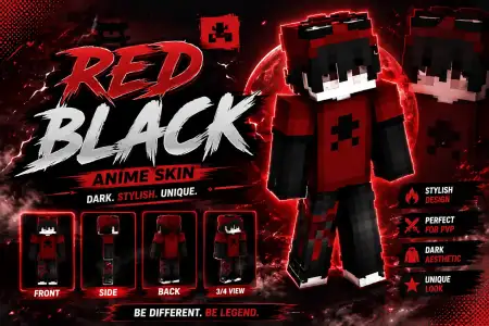 Red Black Anime Skin thumbnail