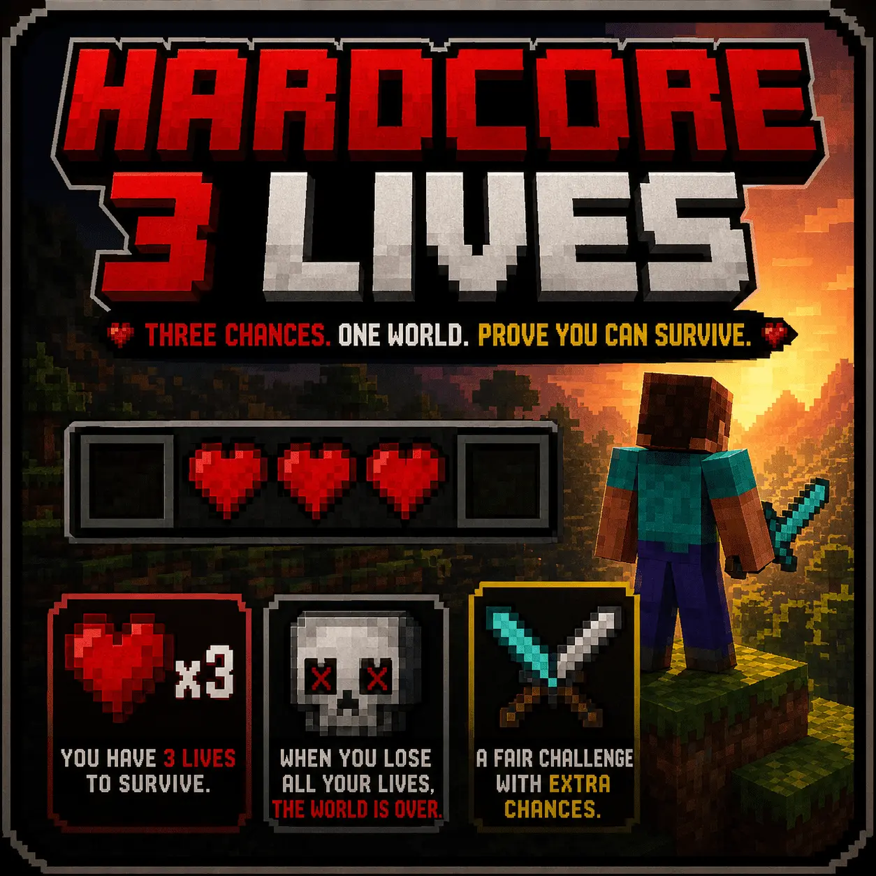 HARDCORE WITH 3 LIVES Addon pic 3