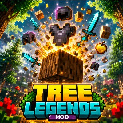 Minecraft But Trees Give OP Items Addon thumbnail