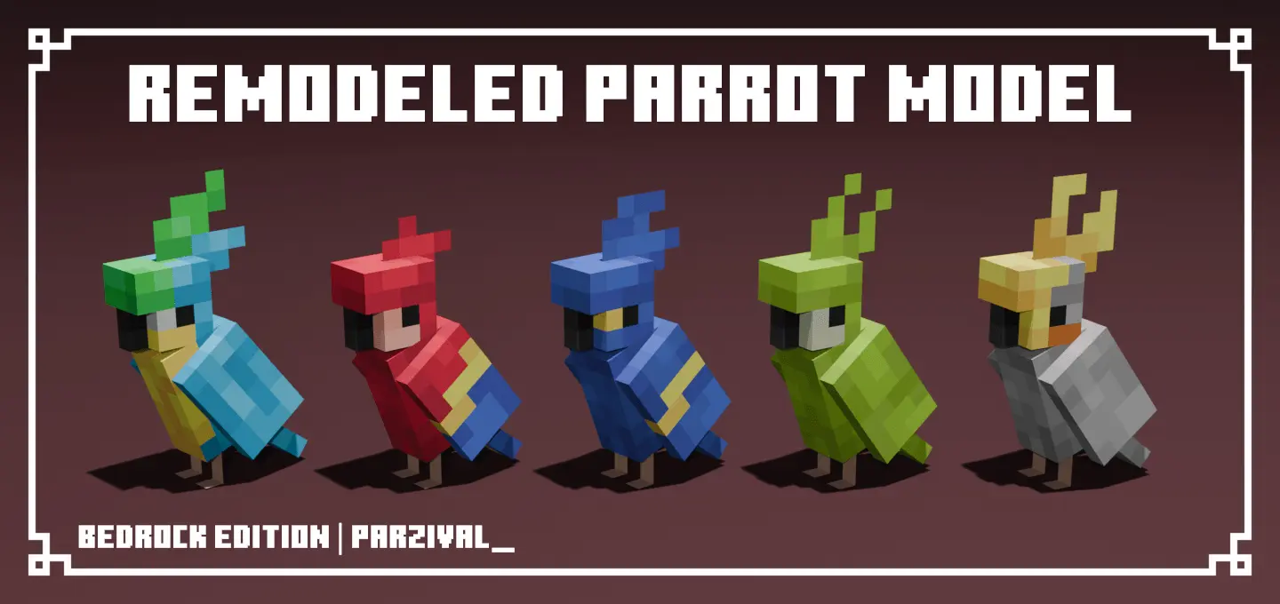 Remodeled Parrot Model – Addon / Texture Pack thumbnail
