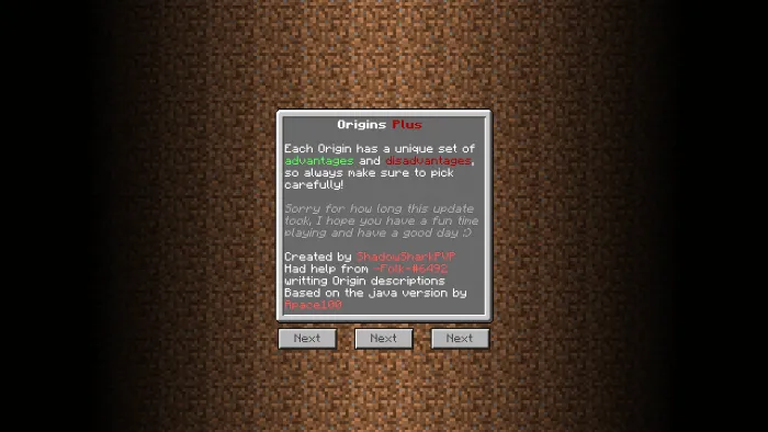 Origins+ Addon screenshot 2