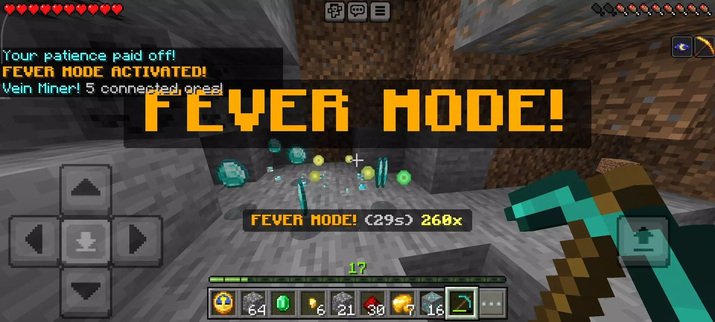Mining Fever - Combo & Vein Miner Mod / Addon screenshot 4