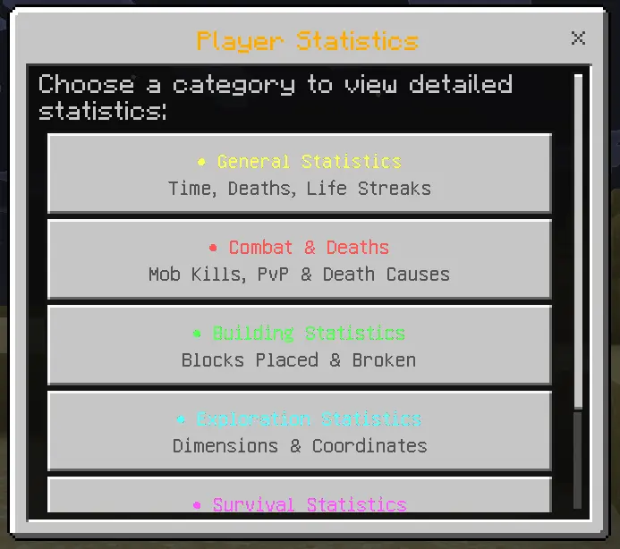 Bedrock Statistics Mod / Addon screenshot 3