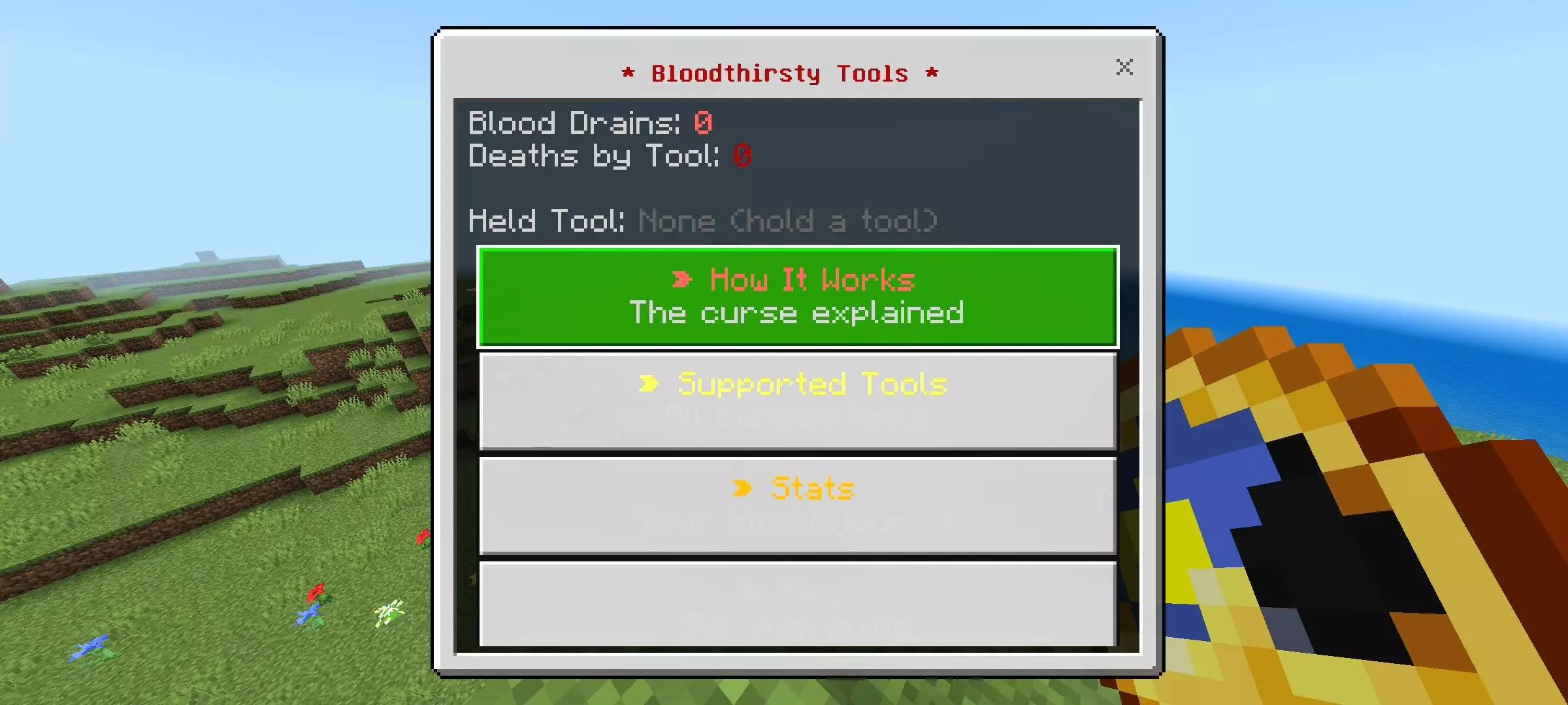 Bloodthirsty Tools - Cursed Durability Mod / Addon screenshot 3