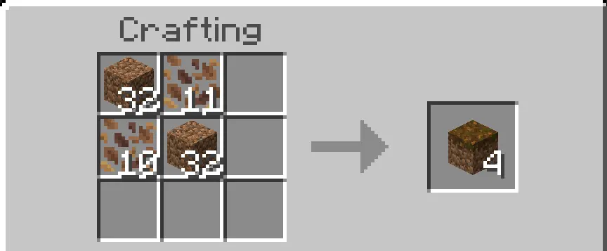 Craftable Podzol and Mycelium Mod / Addon screenshot 2
