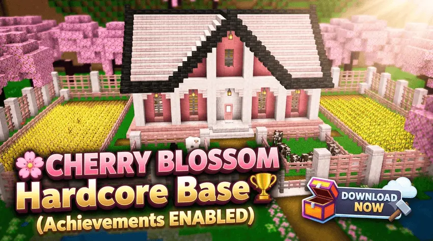 HardCore Survival World With Cherry House Map pic 2