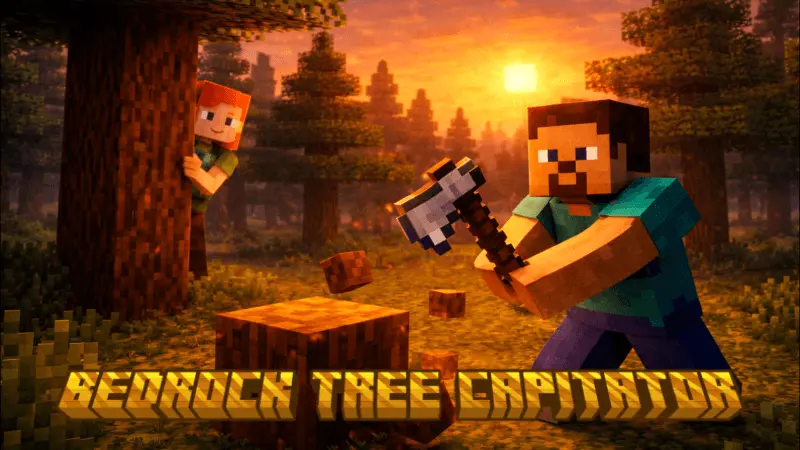Bedrock Tree Capitator Mod / Addon thumbnail