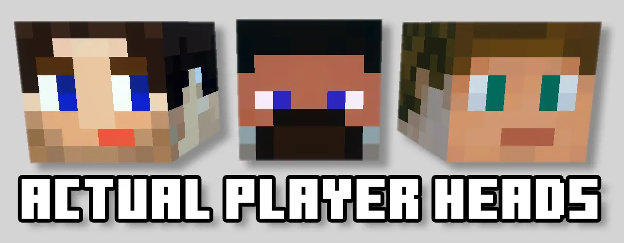 Actual Player Heads Mod / Addon thumbnail