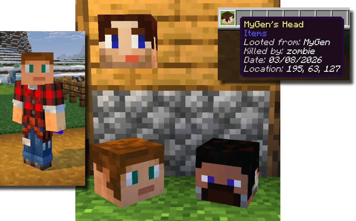 Actual Player Heads Mod / Addon screenshot 2