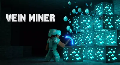 Vein Miner Addon: Auto Mine & Smelt Mod / Addon thumbnail