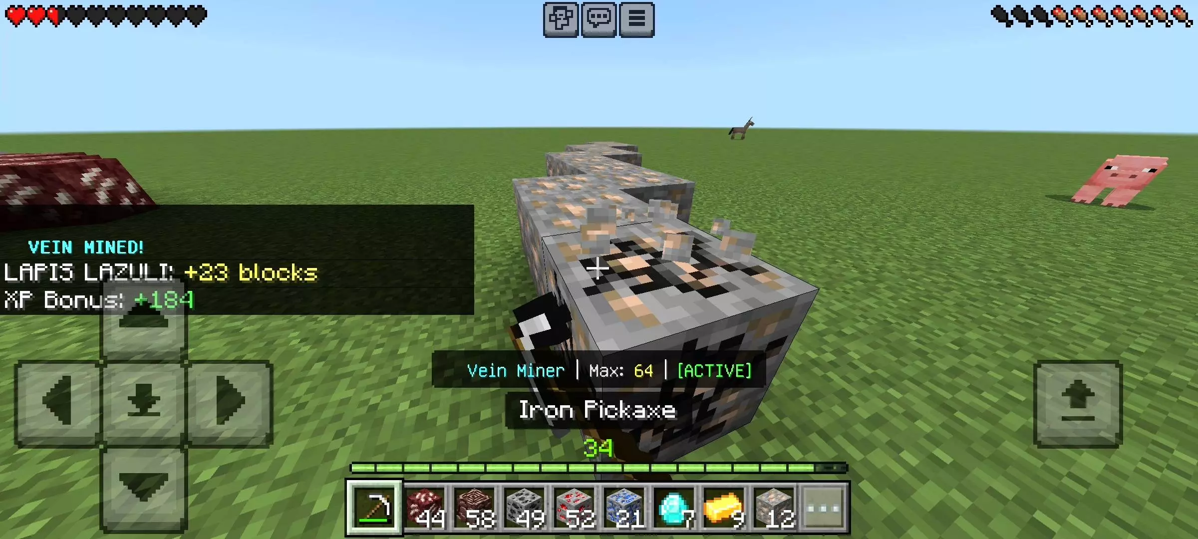 Vein Miner Addon: Auto Mine & Smelt Mod / Addon screenshot 3