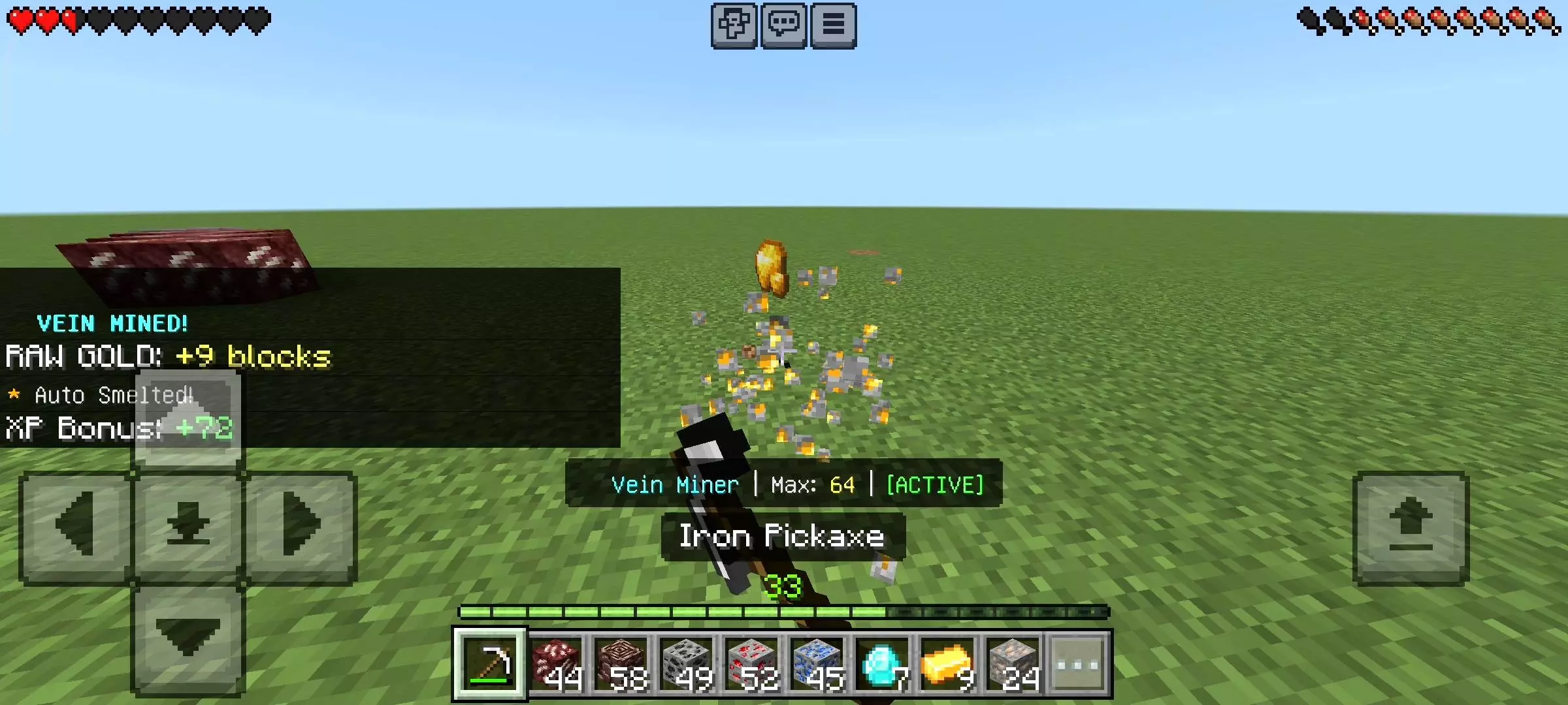 Vein Miner Addon: Auto Mine & Smelt Mod / Addon screenshot 4