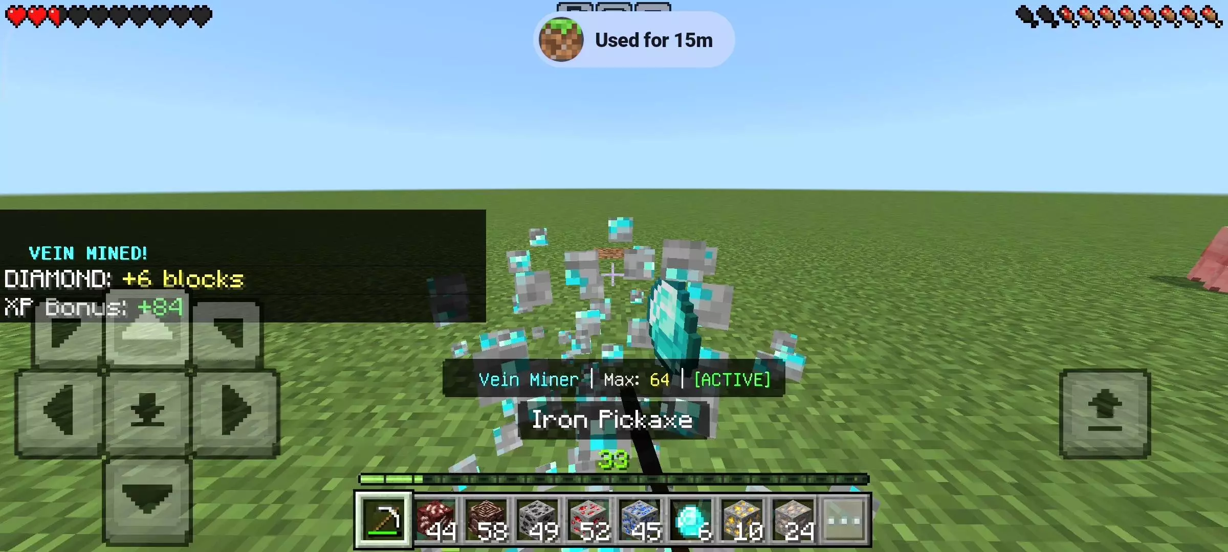 Vein Miner Addon: Auto Mine & Smelt Mod / Addon screenshot 5