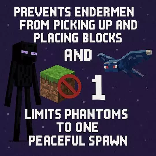 No Enderman Griefing & No Phantom Attacks Mod / Addon thumbnail