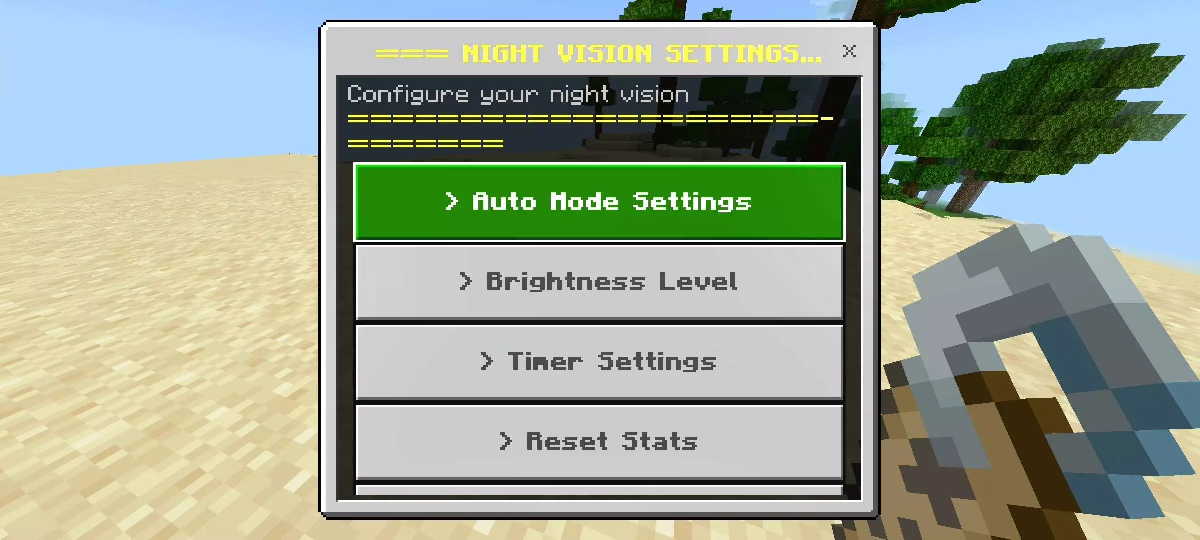 Night Vision Toggle Addon: Permanent & Auto Modes Mod / Addon screenshot 4