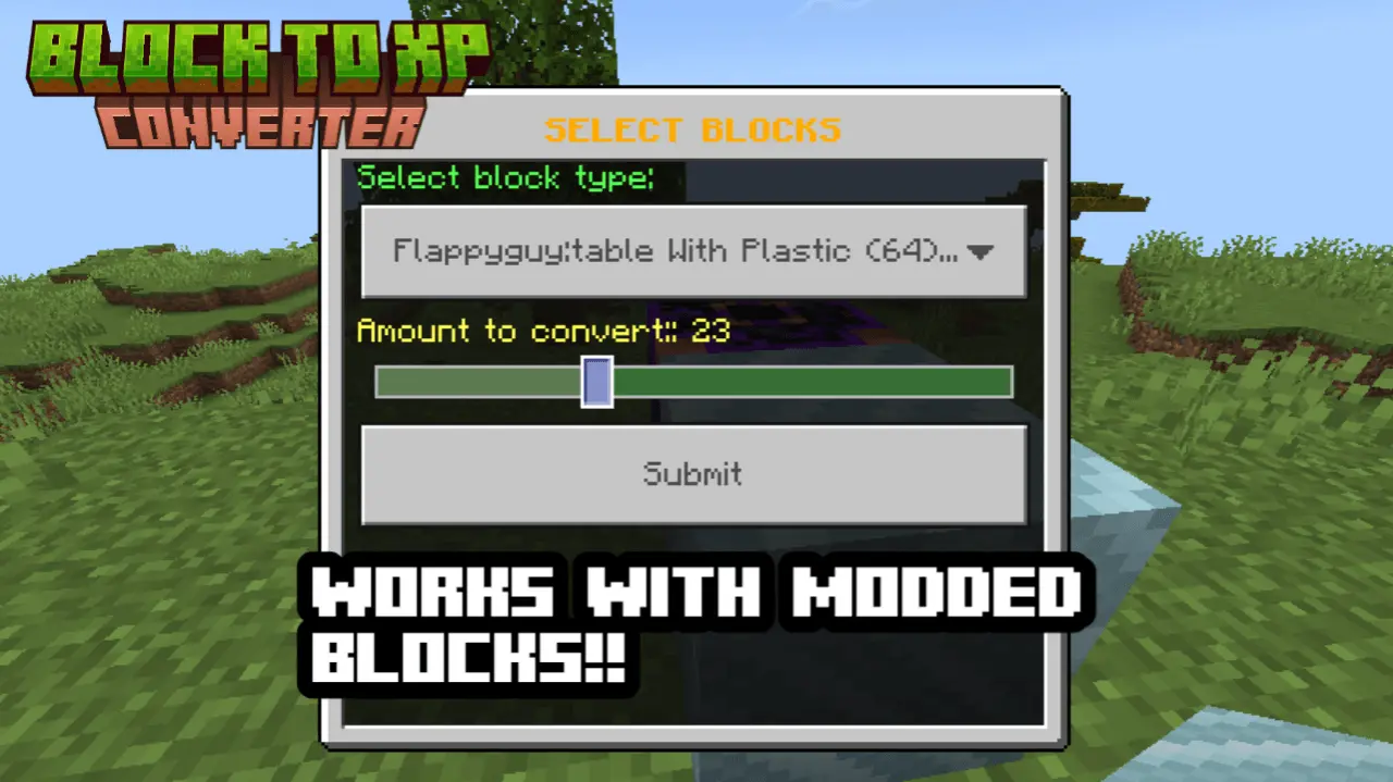 Block To Xp Converter Mod / Addon screenshot 3