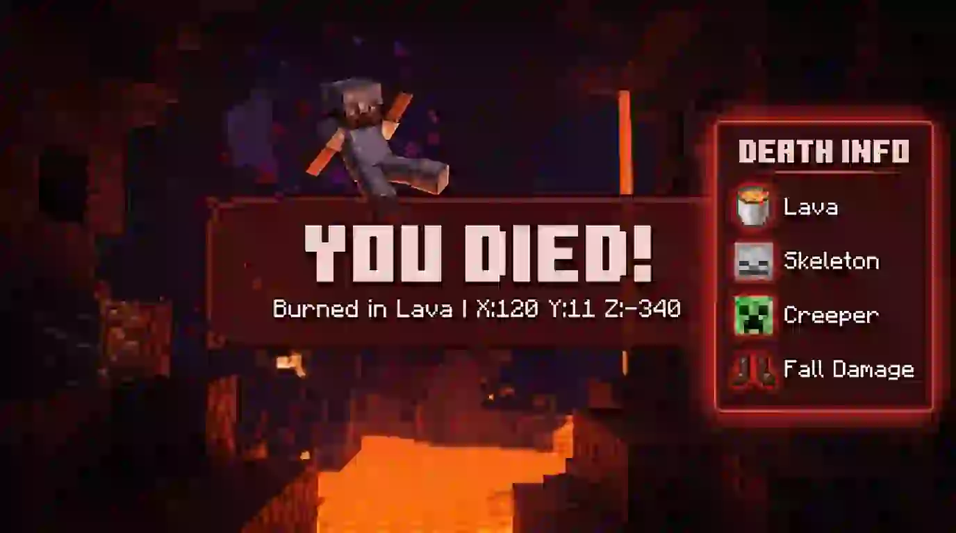 Death Info Addon: Coordinates & Lives System Mod / Addon thumbnail