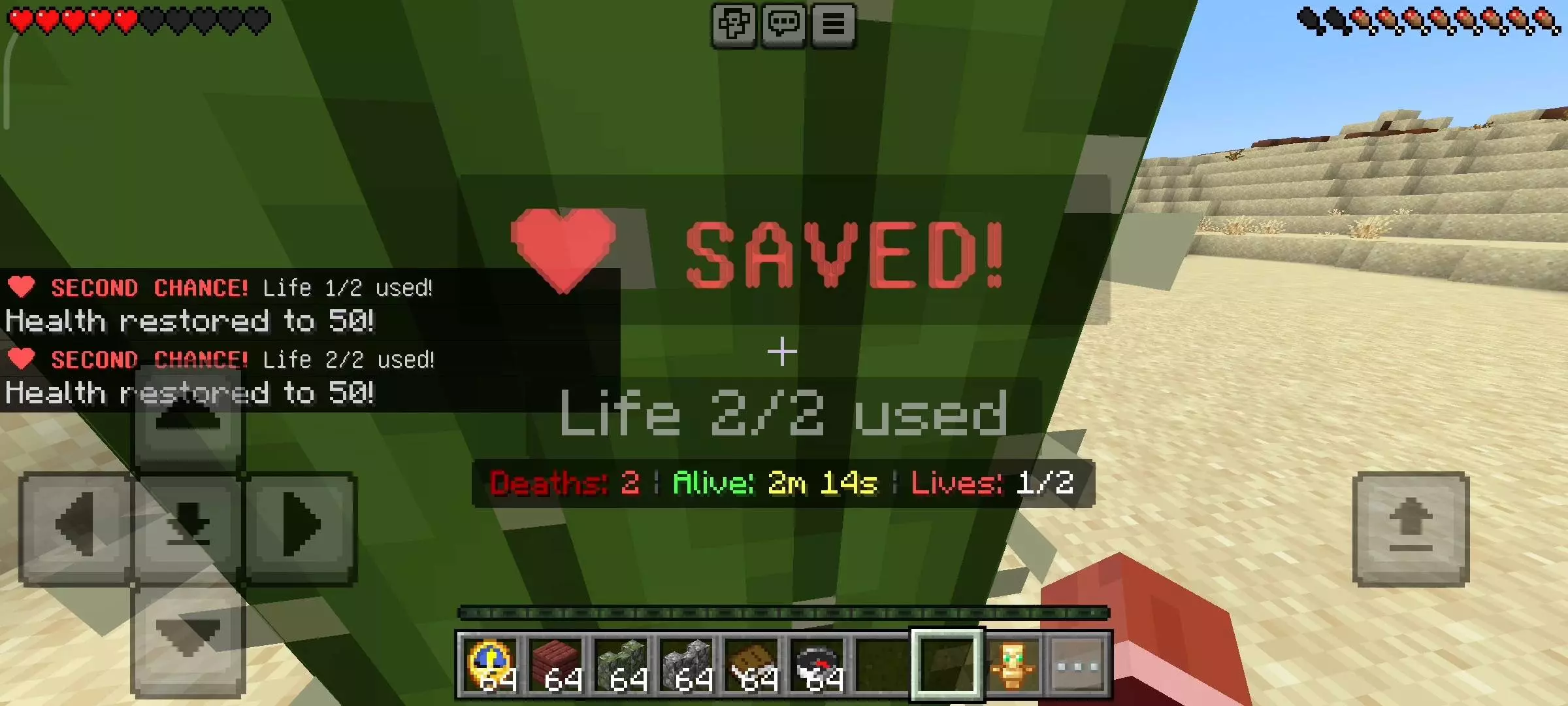 Death Info Addon: Coordinates & Lives System Mod / Addon screenshot 2