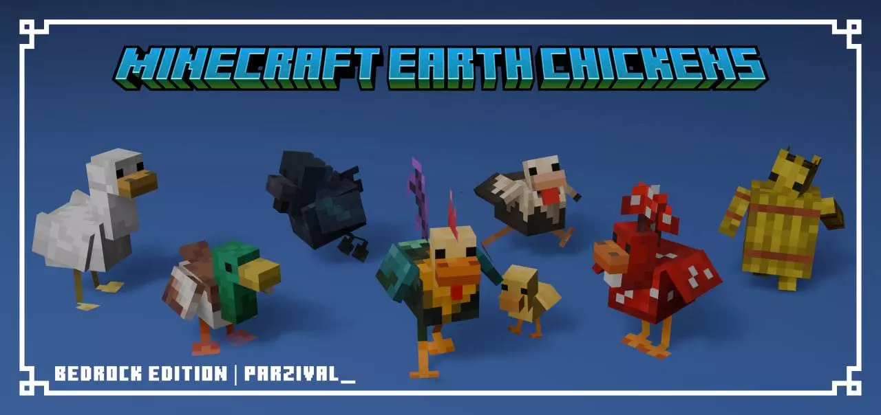 Minecraft Earth Chickens – Addon / Texture Pack thumbnail