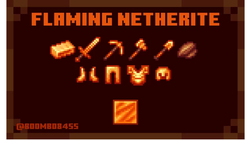 Flaming Netherite – Addon / Texture Pack screenshot 2