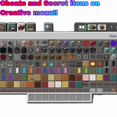 Cheats and secret items in the creative menu Mod / Addon thumbnail