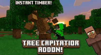 Tree Capitator "break the whole tree with one click" Mod / Addon thumbnail