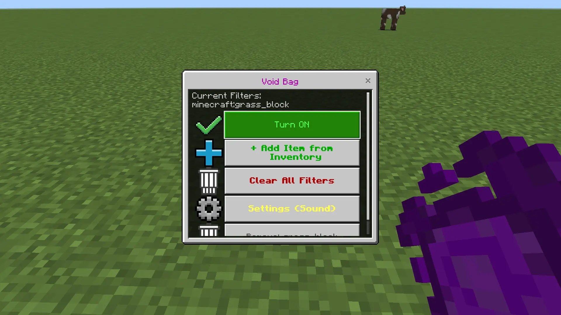 Void BaG "transfer trash to xp" Mod / Addon screenshot 3