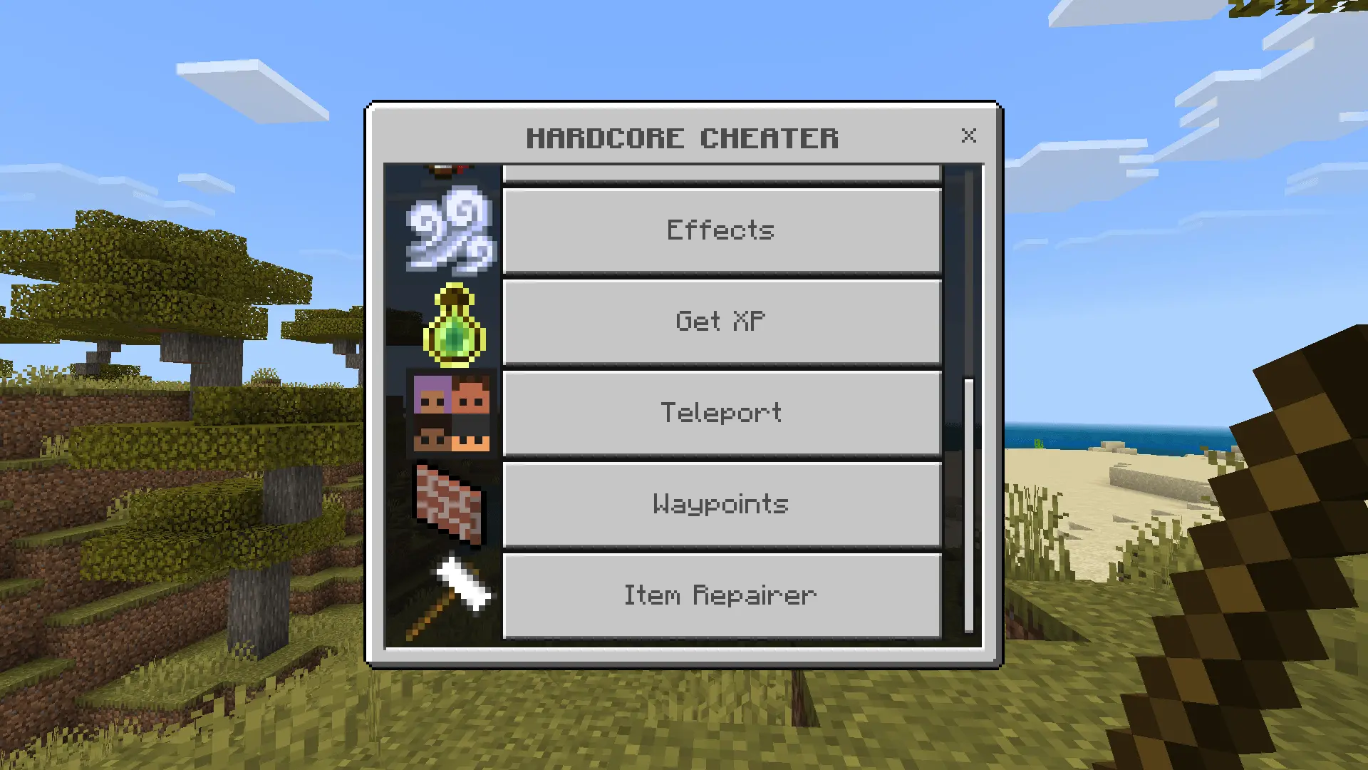 Hardcore Cheater Addon screenshot