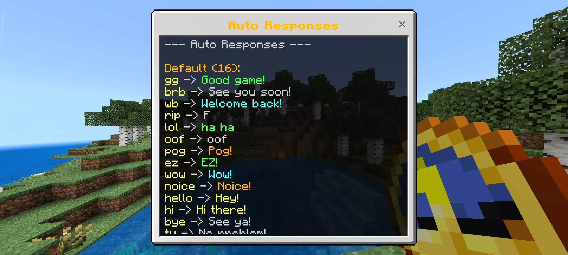 Chat Bot - Custom Commands Mod / Addon screenshot