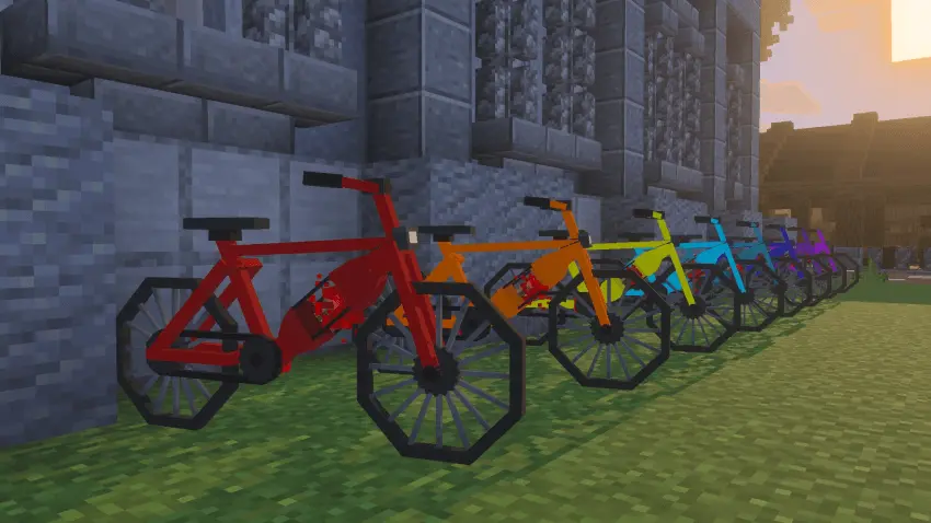 Redstone Bicycle with Dynamic Light Mod / Addon screenshot