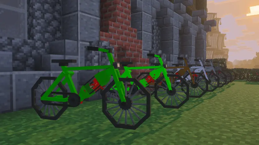 Redstone Bicycle with Dynamic Light Mod / Addon screenshot