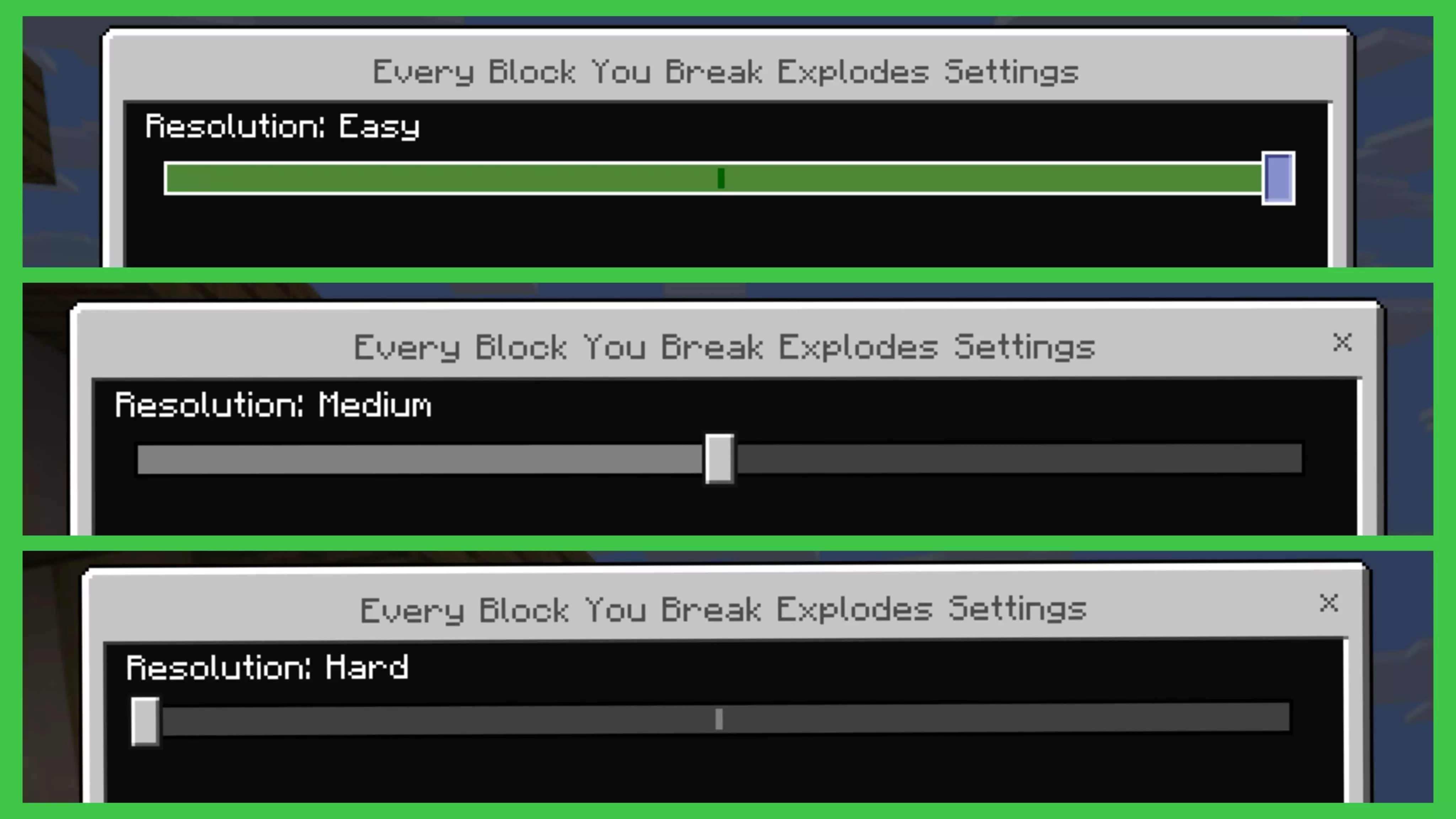 Every Block You Break Explodes Mod / Addon screenshot