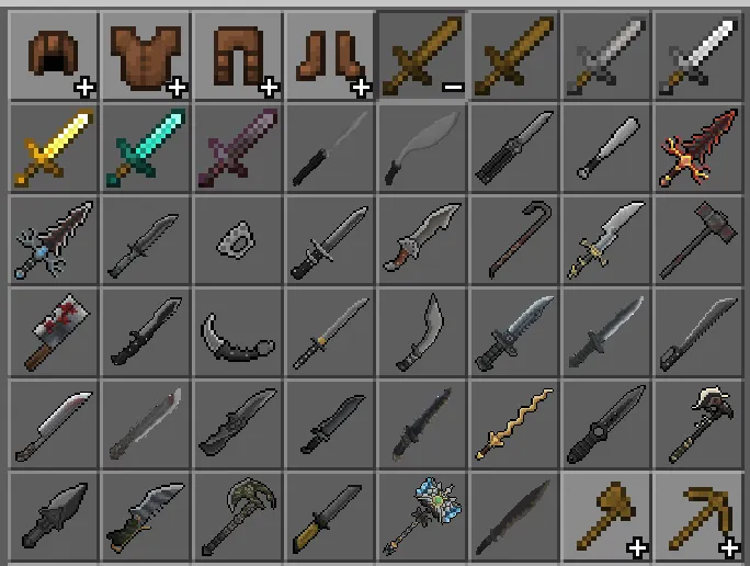 Actual Knives Addon screenshot