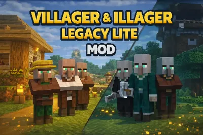 Villager & illager Legacy Lite Mod / Addon thumbnail