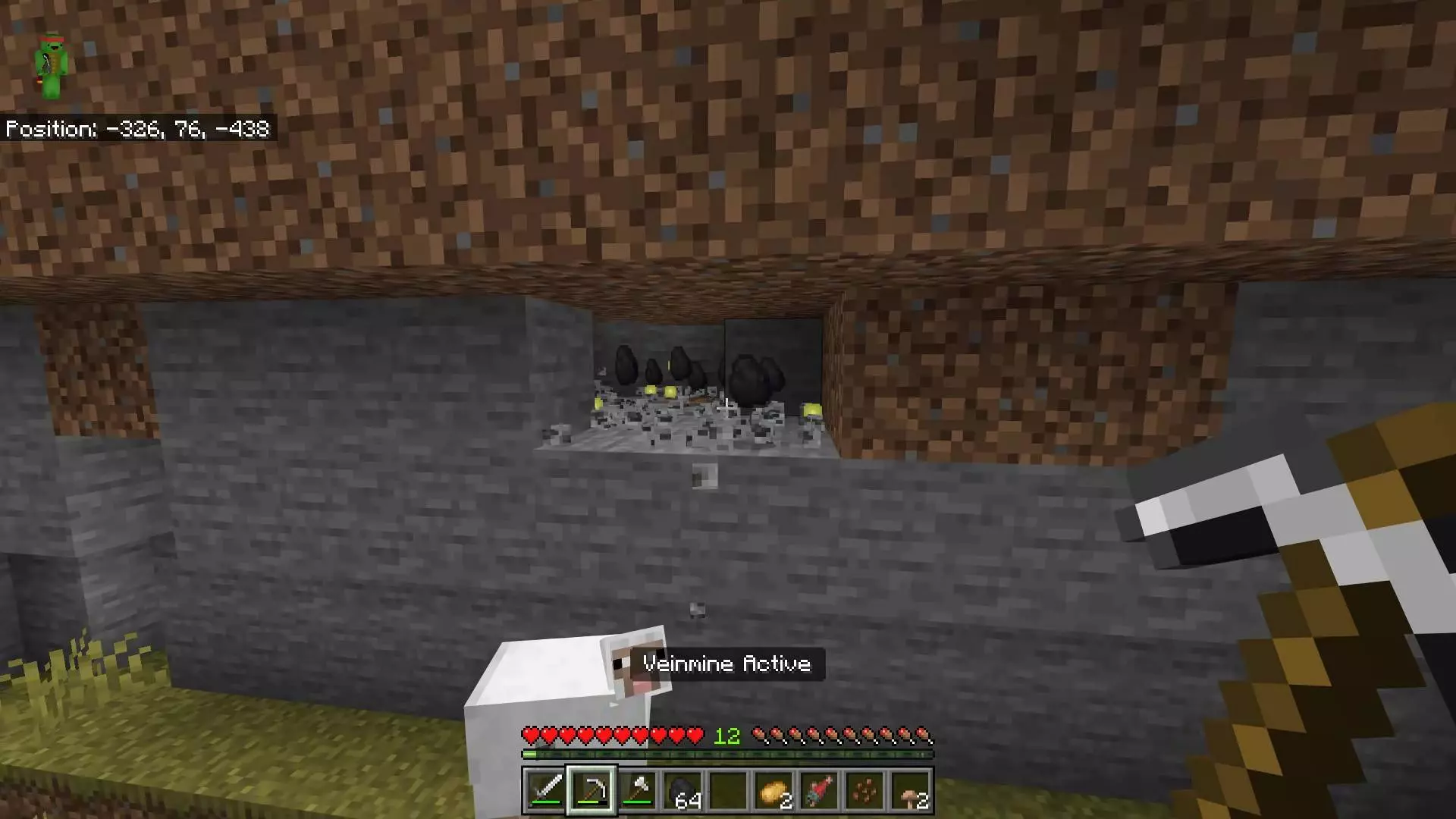 Stupid Simple Vein Miner Mod / Addon screenshot