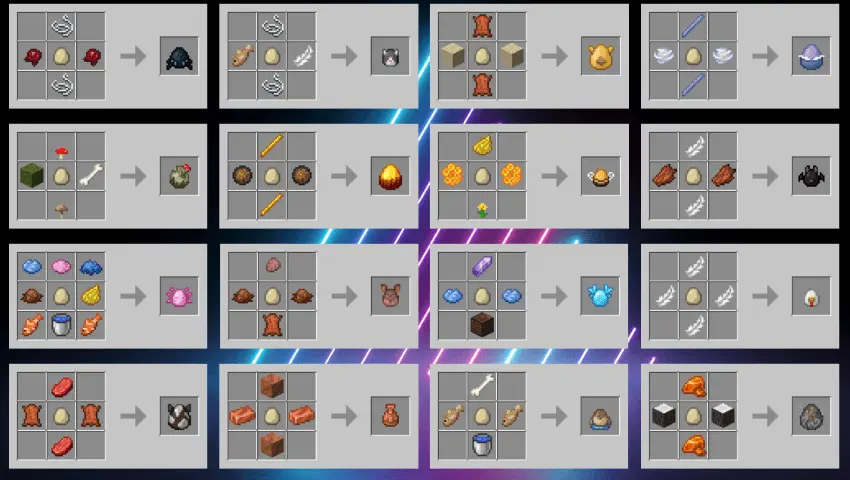 Craftable Spawn Eggs Mod / Addon screenshot