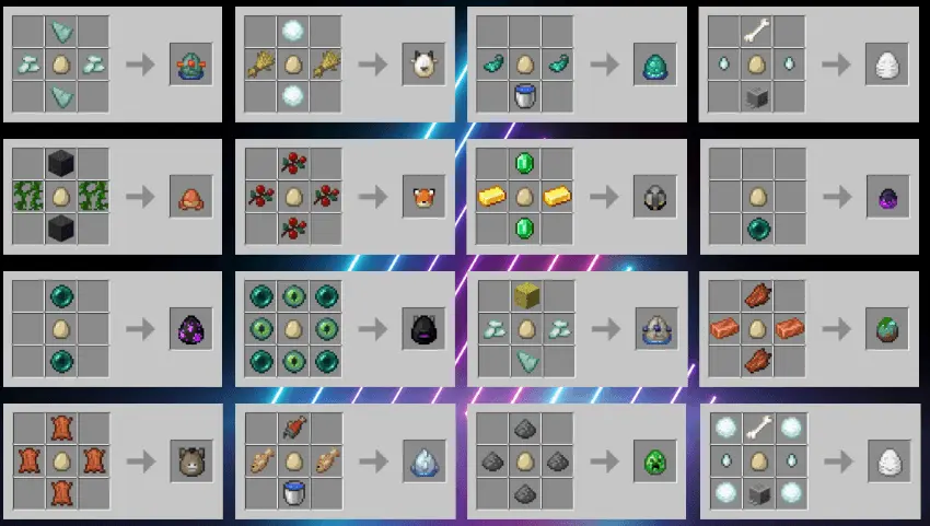 Craftable Spawn Eggs Mod / Addon screenshot